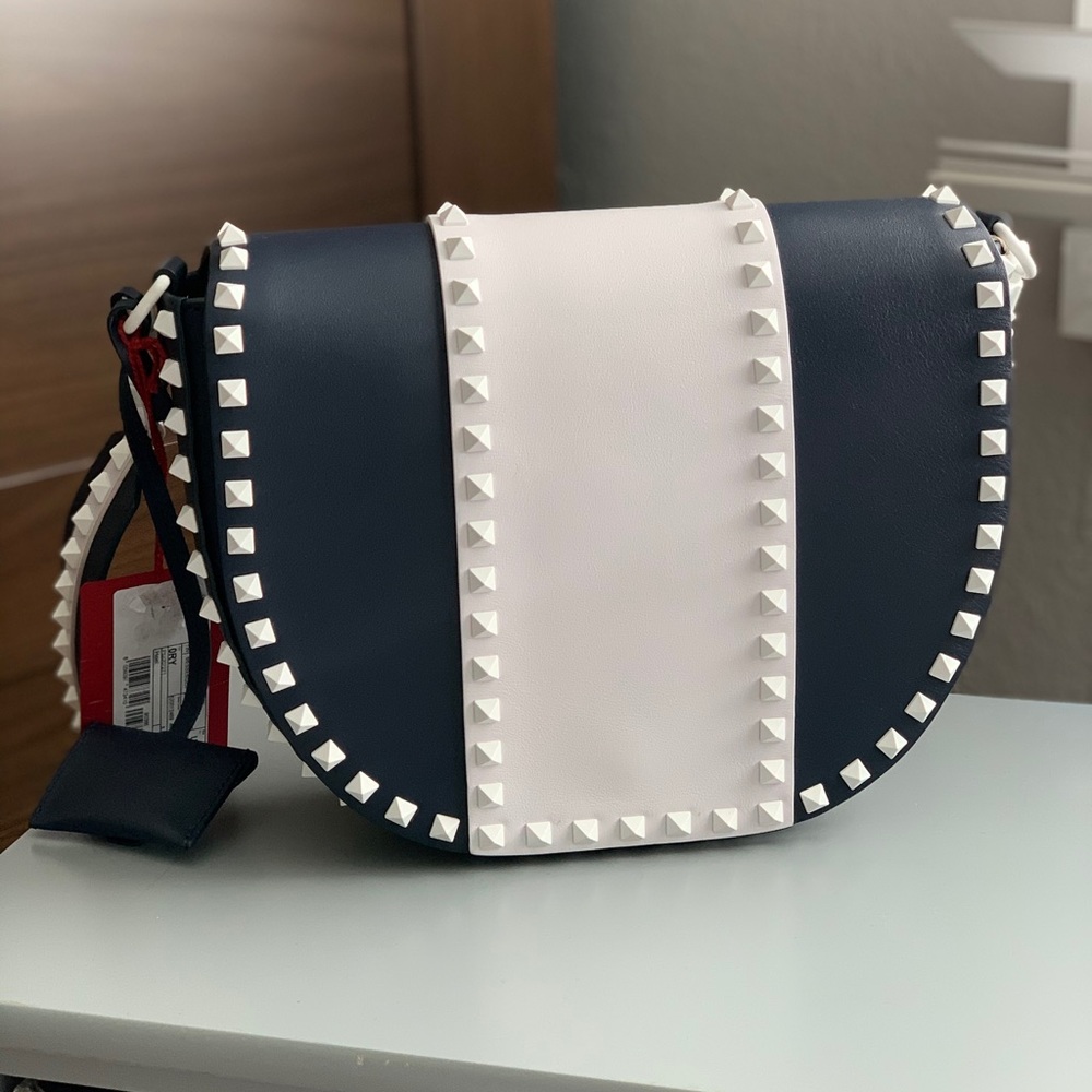 Valentino Garavani Black and White Crossbody Bag